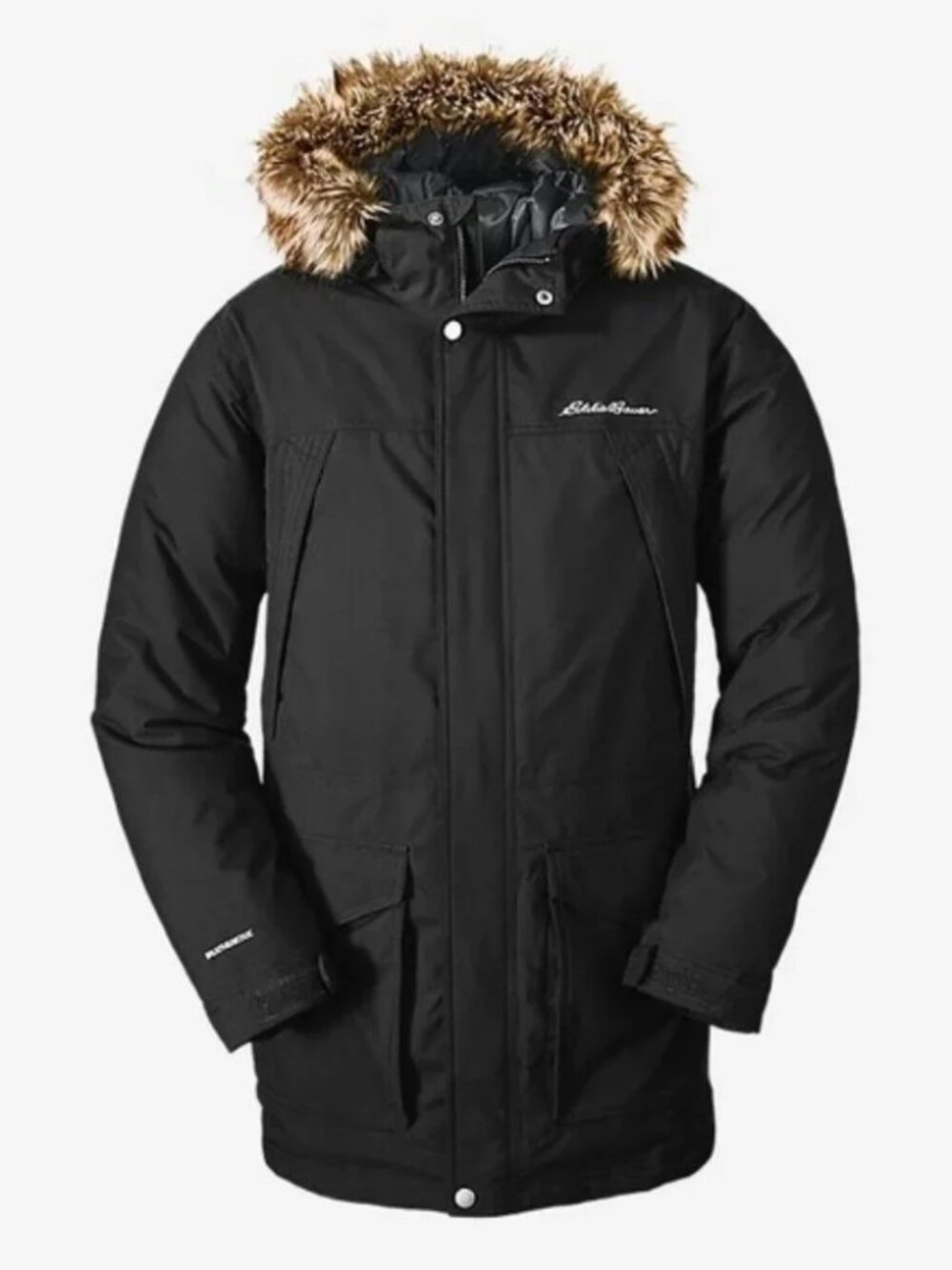 Eddie Bauer Superior Down Waterproof Parka With Faux Fur Trim Hood, XXL, Black